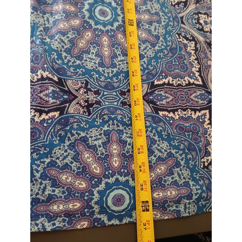 Isaac Mizrahi Live Blue Paisley Medallion Cotton Modal T-Shirt Dress Womens 2X - Picture 6 of 10